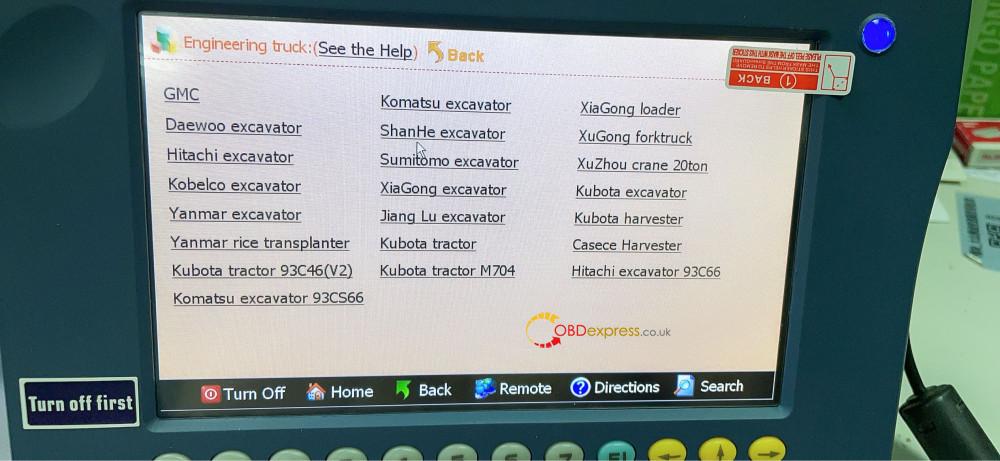 Yanhua Digimaster 3 Tractor Support List